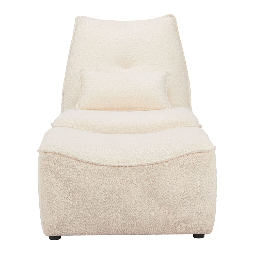 PREDA LOUNGE CHAIR  & OTTOMAN LVORY