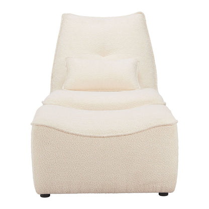 PREDA LOUNGE CHAIR  & OTTOMAN LVORY