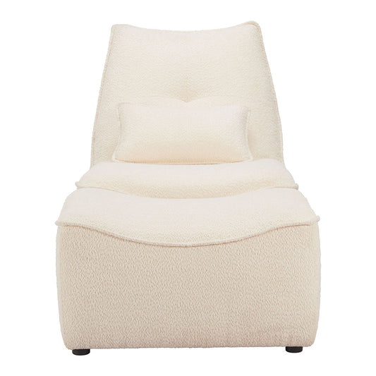 PREDA LOUNGE CHAIR  & OTTOMAN LVORY