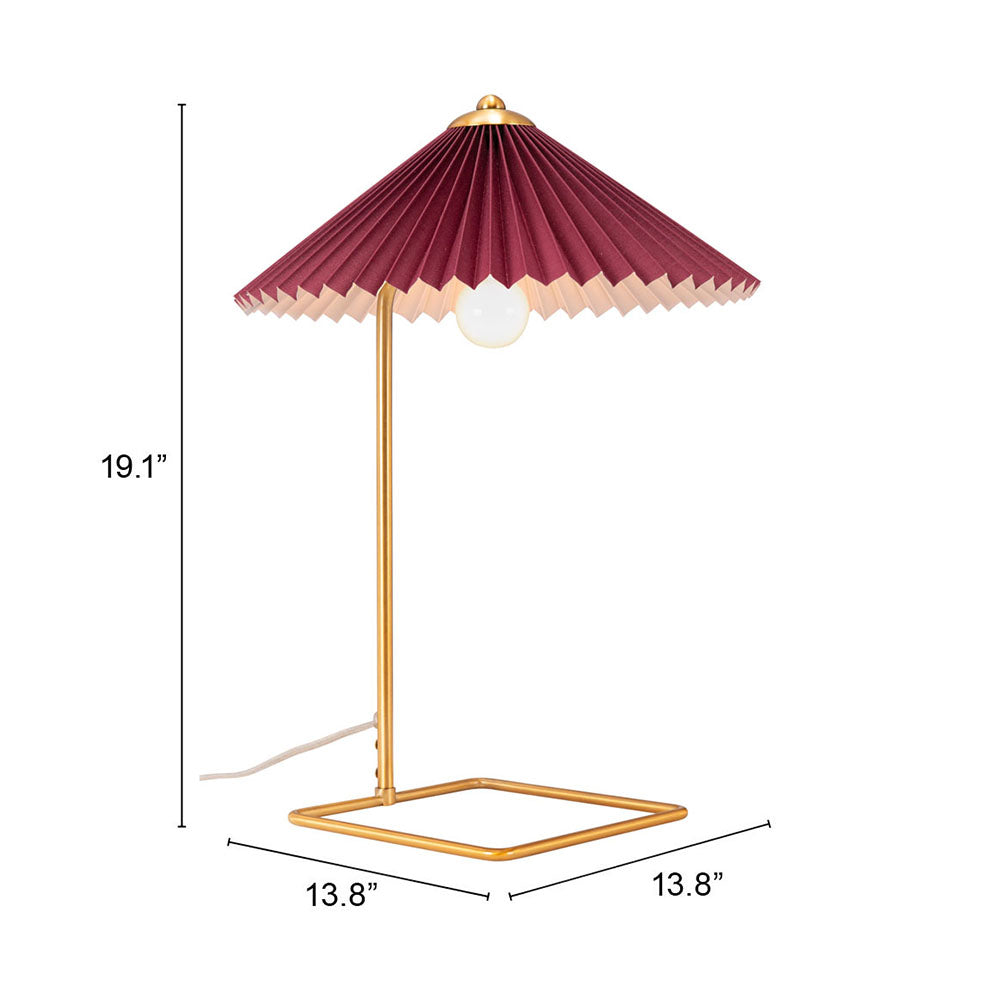 CHARO TABLE LAMP RED & GOLD