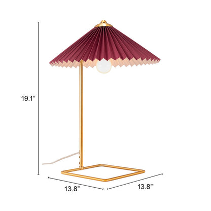 CHARO TABLE LAMP RED & GOLD