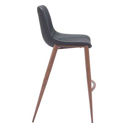 MAGNUS BARSTOOL BLACK & WALNUT