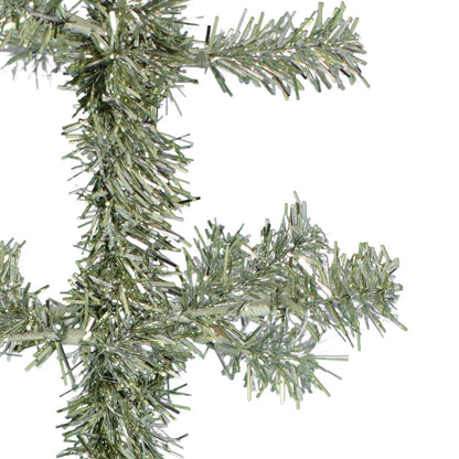 VINTAGE SILVER TINSEL TWIG TREE