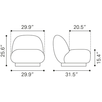 MYANMAR ACCENT CHAIR CREAM