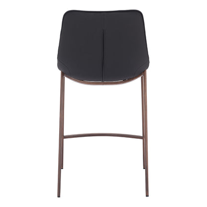 MAGNUS COUNTER STOOL BLACK & WALNUT