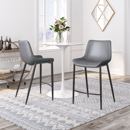MAGNUS COUNTER STOOL DARK GRAY & BLACK