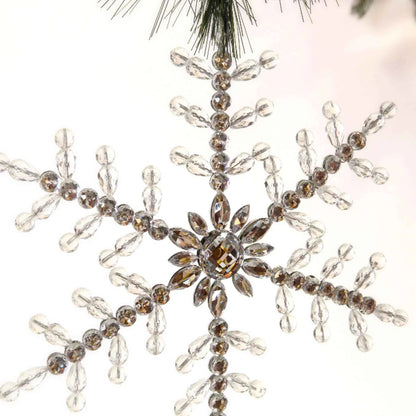 ACRYLIC BEADED SNOWFLAKE