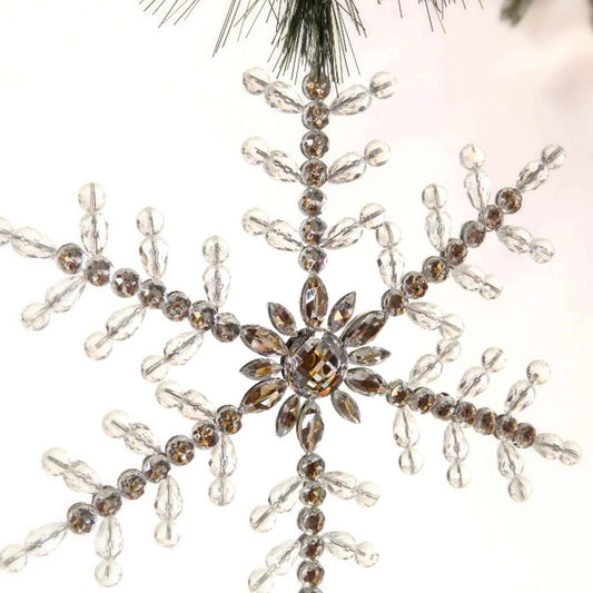 ACRYLIC BEADED SNOWFLAKE