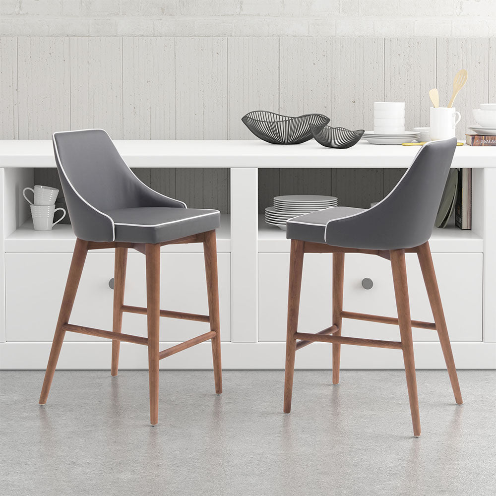 MOOR COUNTER STOOL DARK GRAY
