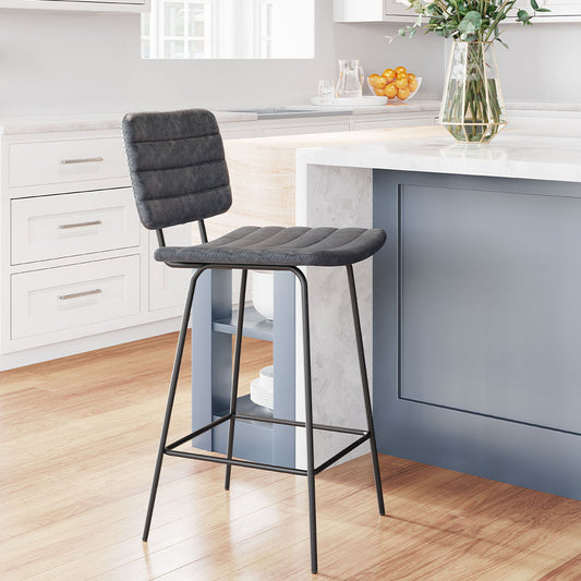 BOSTON COUNTER STOOL VINTAGE BLACK