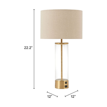 BOREAL TABLE LAMP BEIGE & GOLD