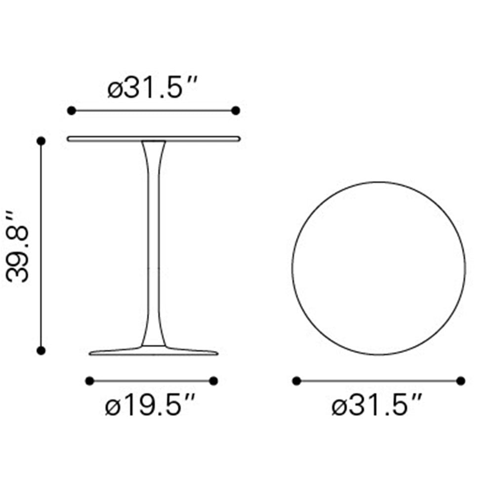 SOLEIL BAR TABLE TAUPE