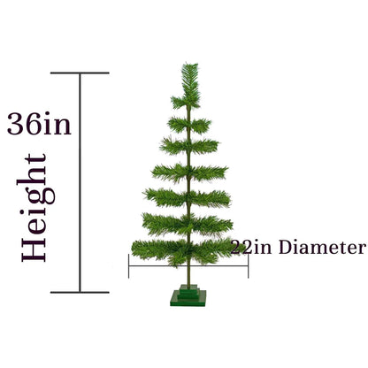 ALPINE GREEN TINSEL CHRISTMAS TREE