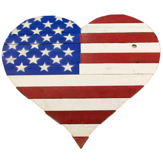 AMERICAN FLAG STRIPED HEART