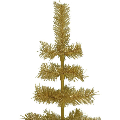 ANTIQUE GOLD TINSEL CHRISTMAS TREE