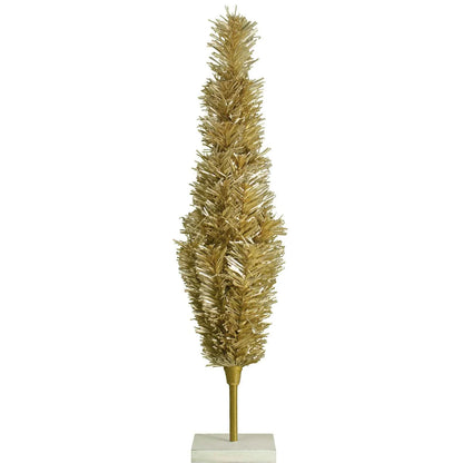ANTIQUE GOLD TINSEL CHRISTMAS TREE