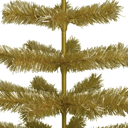 ANTIQUE GOLD TINSEL CHRISTMAS TREE