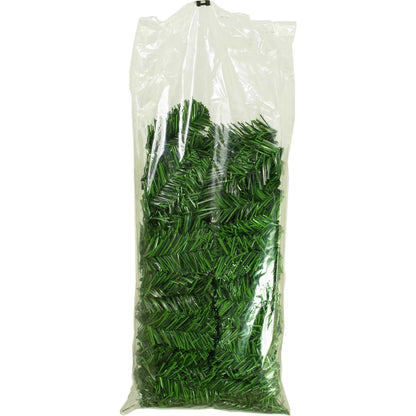 ARTIFICIAL ALPINE GREEN PINE NEEDLE BRUSH - 1 LB BAG (150+ PIECES)
