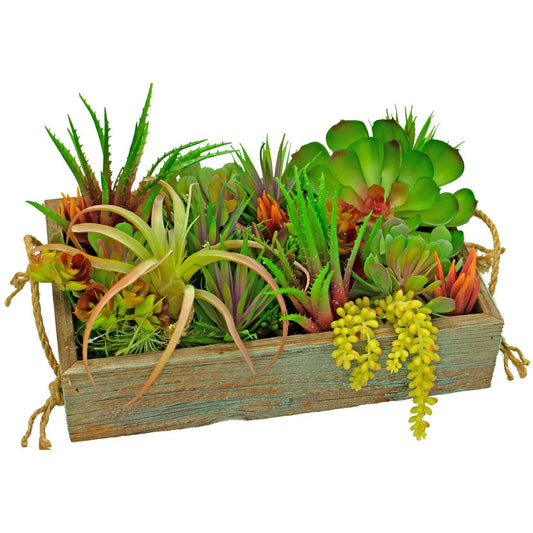 ARTIFICIAL SUCCULENT PLANTER BOX