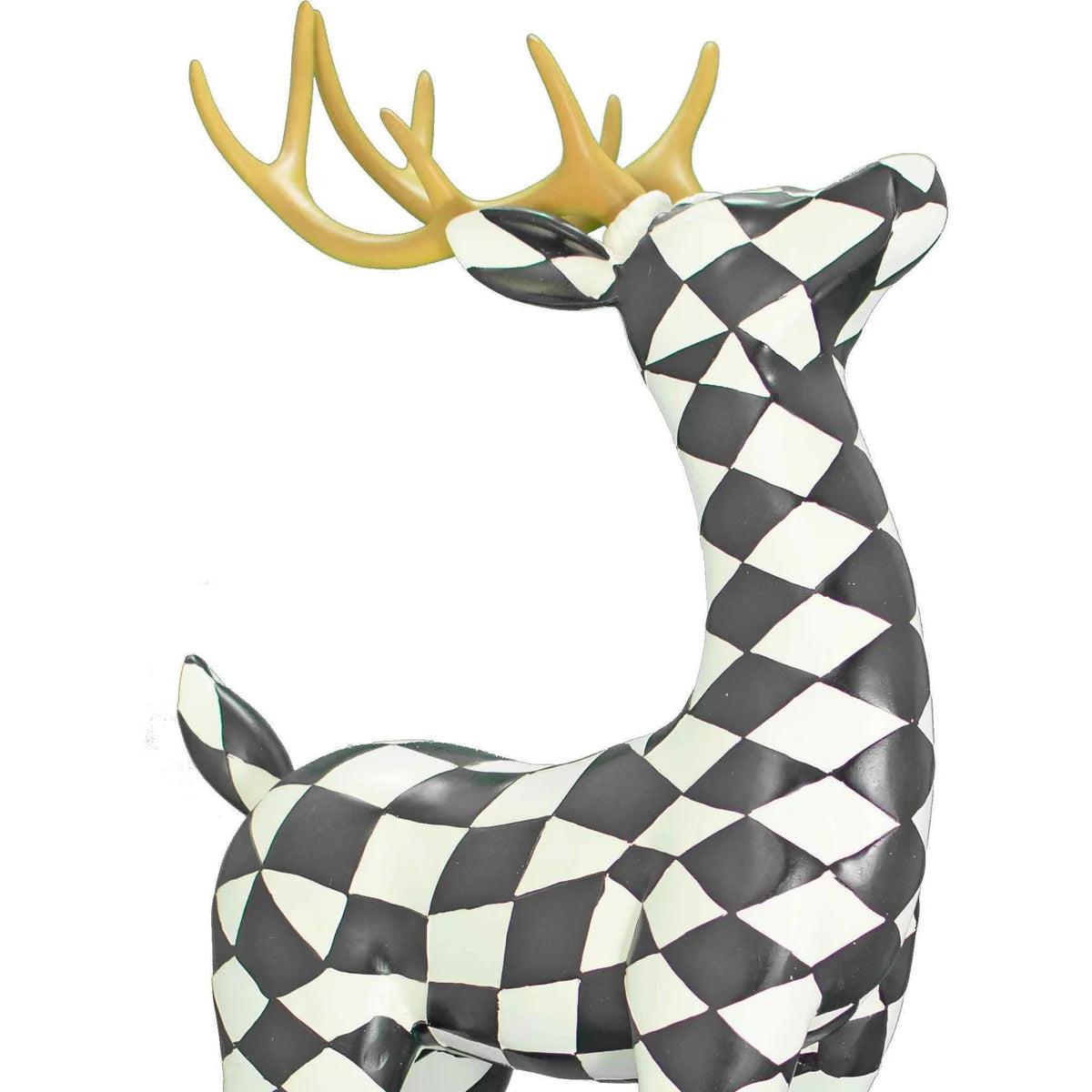 BLACK AND WHITE CHECKERED REINDEER