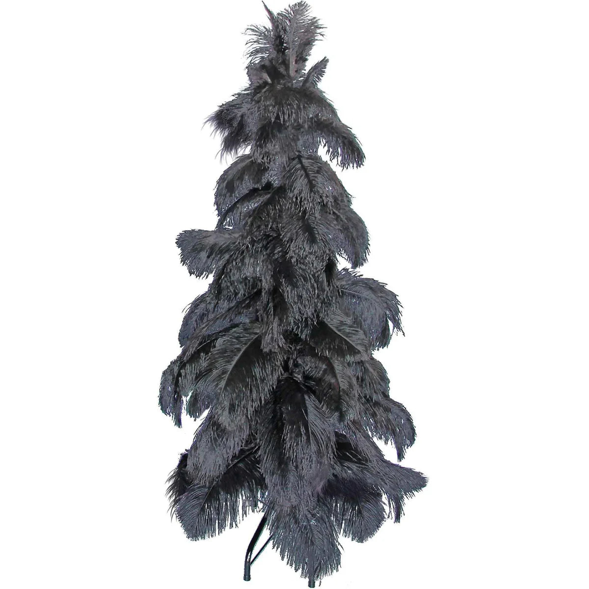 BLACK OSTRICH FEATHER TREE