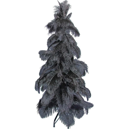 BLACK OSTRICH FEATHER TREE
