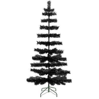 BLACK TINSEL CHRISTMAS TREE
