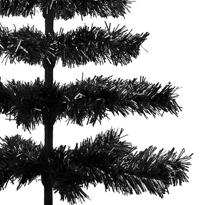 BLACK TINSEL CHRISTMAS TREE