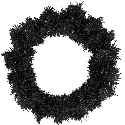 BLACK TINSEL CHRISTMAS WREATHS