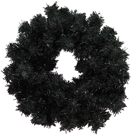 BLACK TINSEL CHRISTMAS WREATHS
