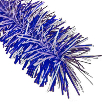 BLUE AND WHITE TINSEL GARLAND