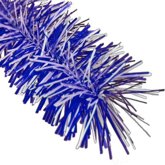 BLUE AND WHITE TINSEL GARLAND