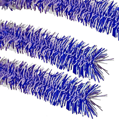 BLUE AND WHITE TINSEL GARLAND