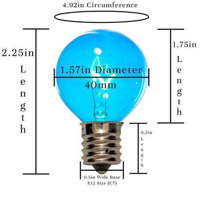 BLUE G40 LIGHT BULBS