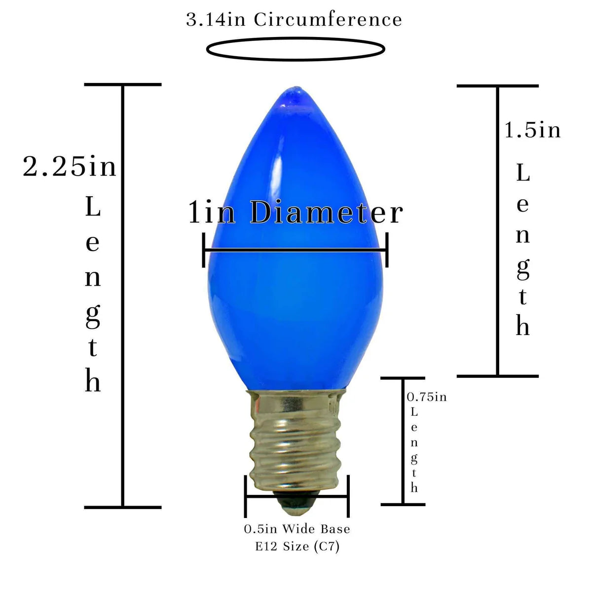 BLUE SOLID LED LIGHT BULBS