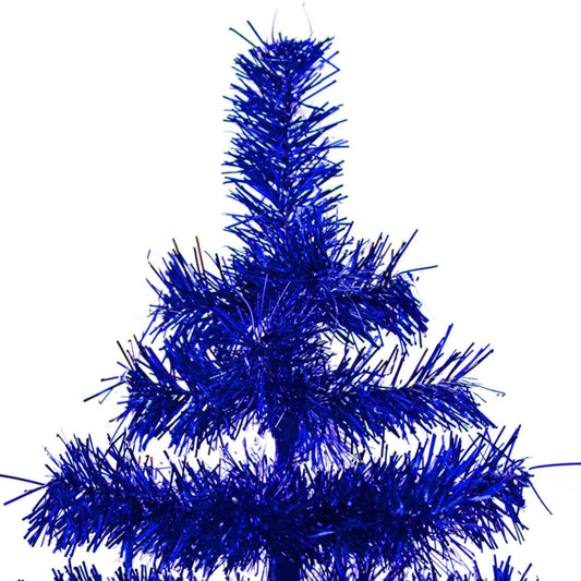 BLUE TINSEL CHRISTMAS TREE