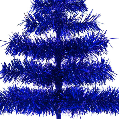 BLUE TINSEL CHRISTMAS TREE