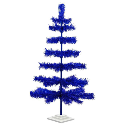 BLUE TINSEL CHRISTMAS TREE