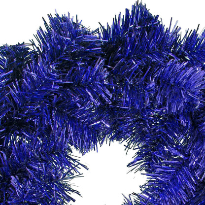 BLUE TINSEL CHRISTMAS WREATHS