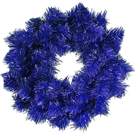 BLUE TINSEL CHRISTMAS WREATHS