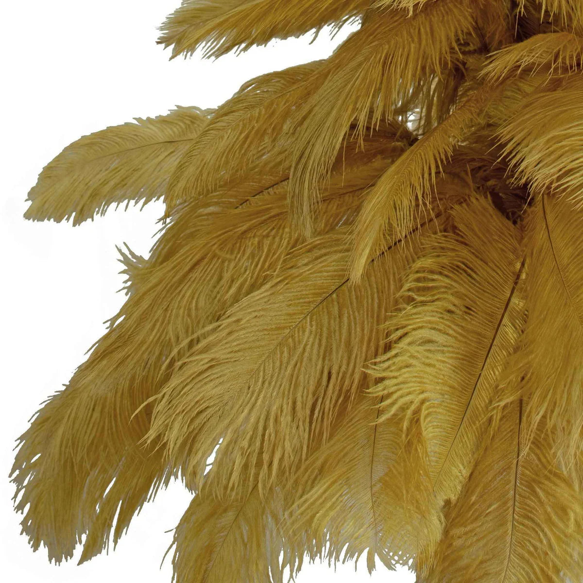 BROWN OSTRICH FEATHER CHRISTMAS TREE