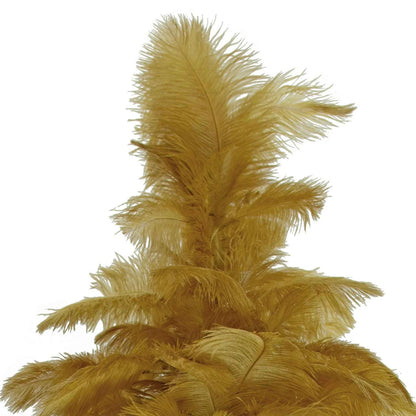 BROWN OSTRICH FEATHER CHRISTMAS TREE