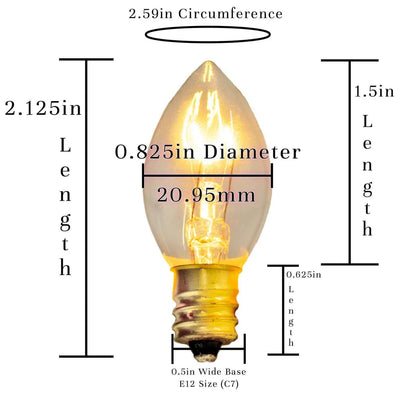 C7 OUTDOOR PATIO STRING LIGHTING CORD - 9IN SPACING