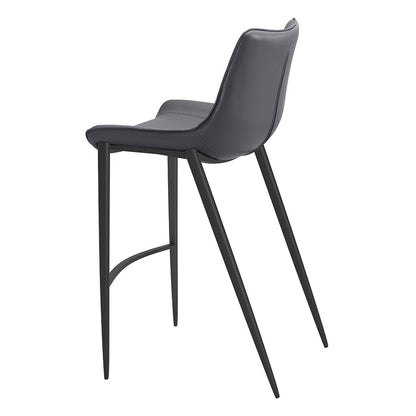 MAGNUS BARSTOOL DARK GRAY & BLACK