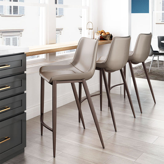 MAGNUS COUNTER STOOL BROWN & WALNUT