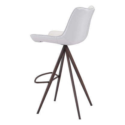 AKI BARSTOOL WHITE & WALNUT