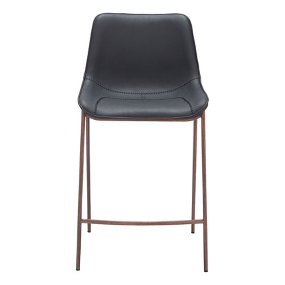 MAGNUS COUNTER STOOL BLACK & WALNUT