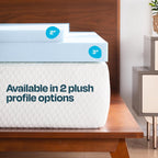 Oaklyn & Co. Blue Mist 2-Inch Cooling Memory Foam Topper