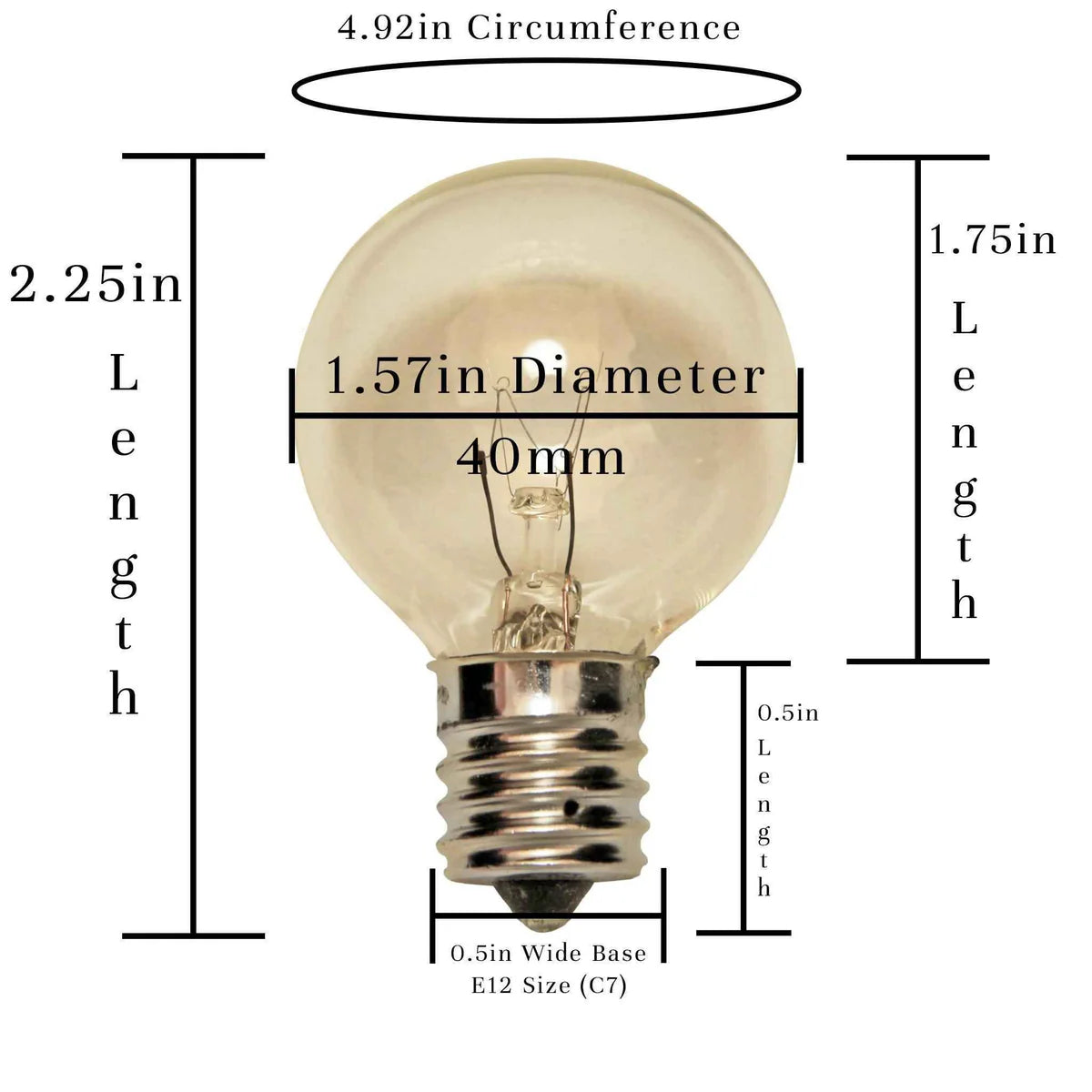 CLEAR G40 LIGHT BULBS