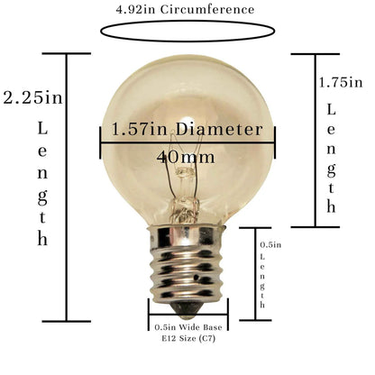 CLEAR G40 LIGHT BULBS
